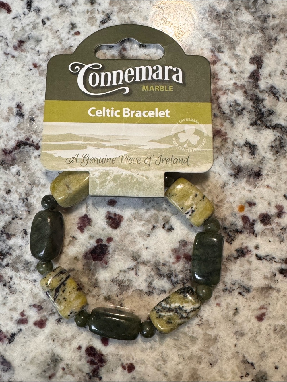 Connemara Marble Natural Stone Bracelet Made in Ireland